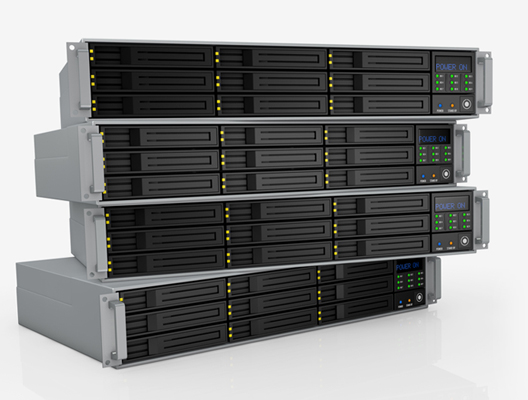 Stack of hard drives